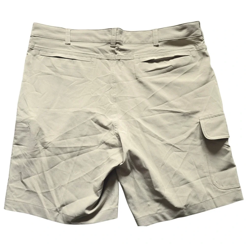 PGA Tour Mens Golf‎ Shorts Cargo Pockets Beige Performance Casual